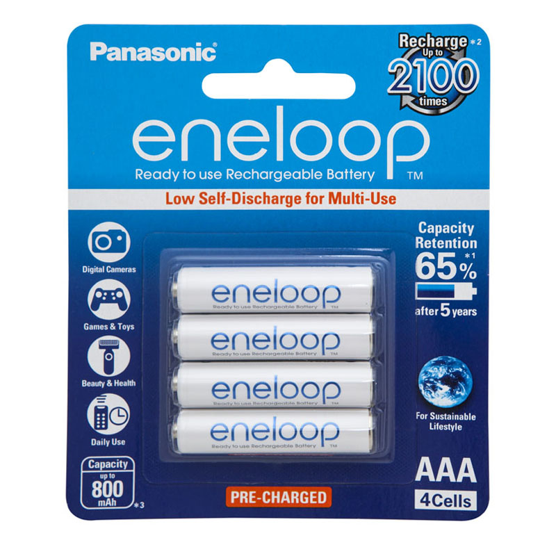 Eneloop 800mAh AAA Ready to use Rechargeable Battery 4 pack Eneloop 800mAh AAA Ready to use Rechargeable Battery 4 pack