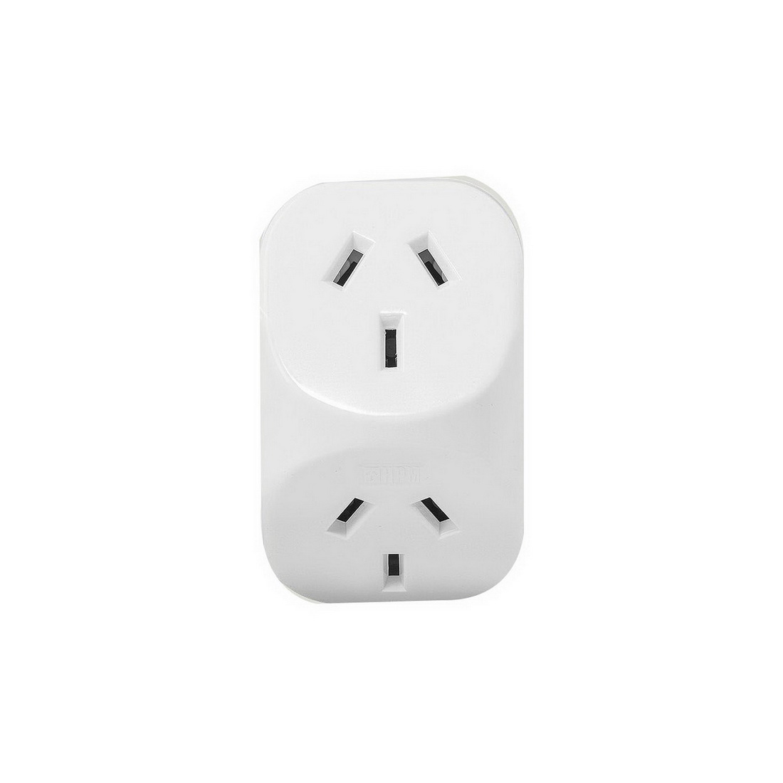 10A Vertical Double Standard Triangle Adapter White 10A Vertical Double Standard Triangle Adapter White