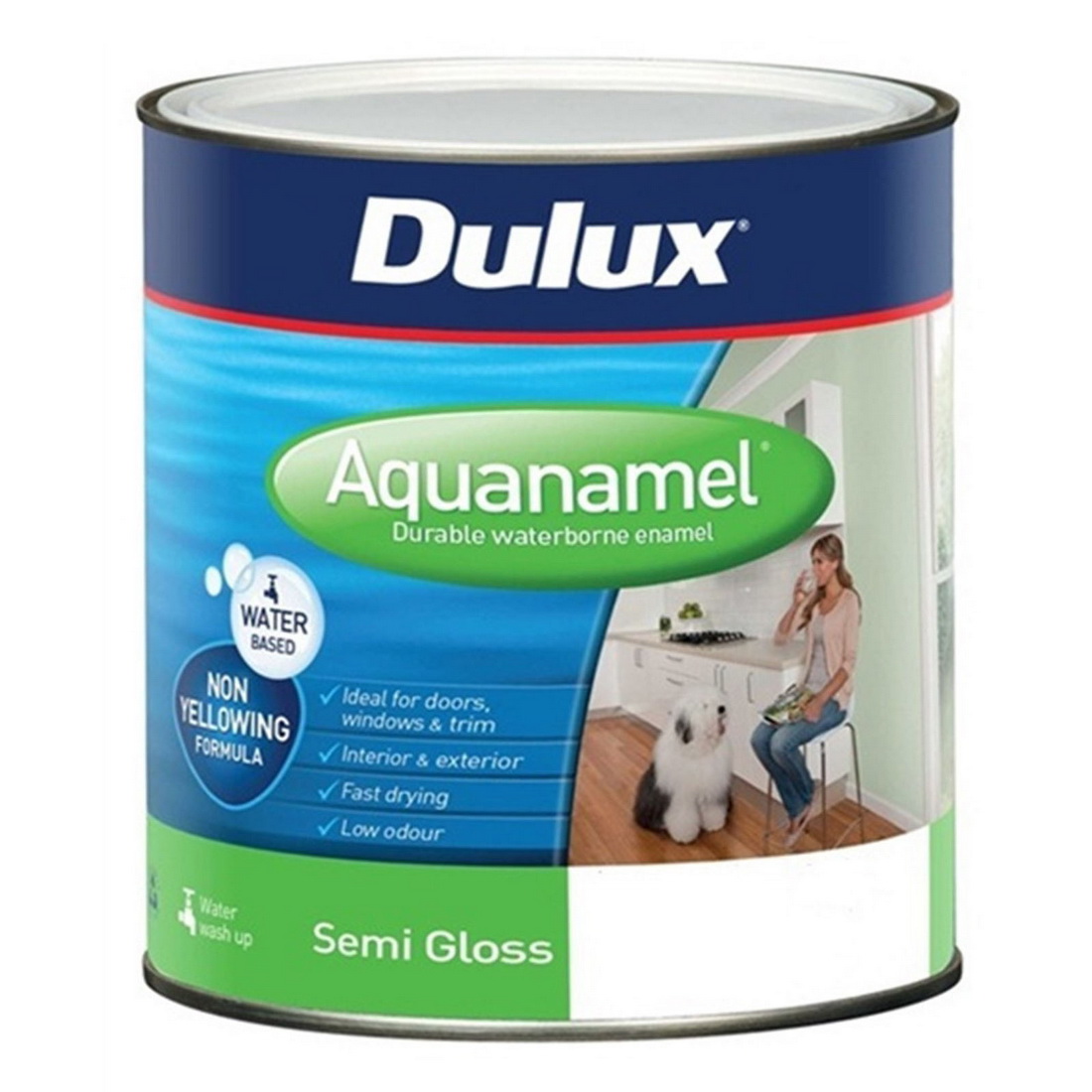 Aquanamel Semi Gloss Vivid White 500ml | PlaceMakers NZ