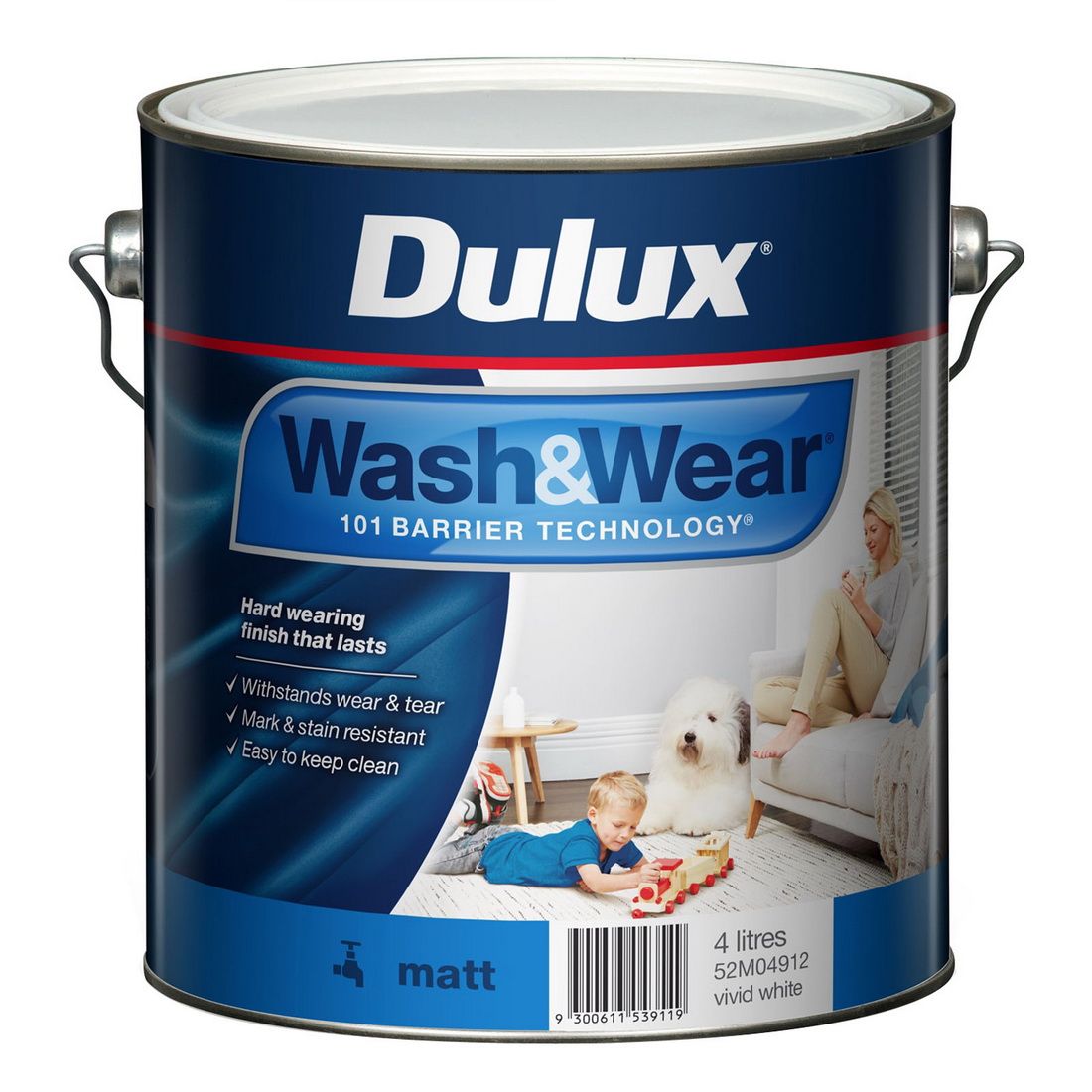 Wash&Wear Interior Matt Vivid White 4L Wash&Wear Interior Matt Vivid White 4L