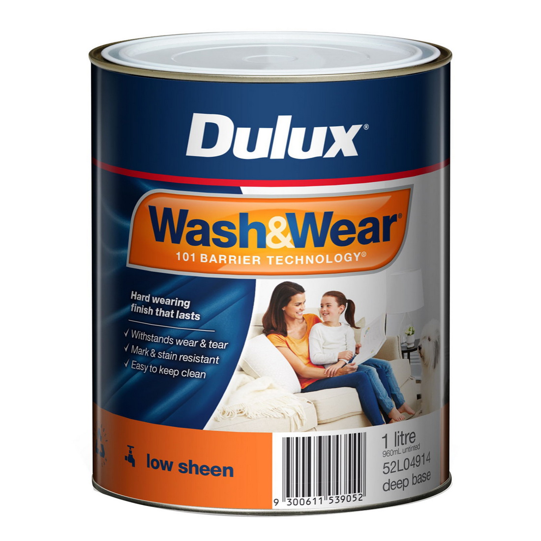 Wash&Wear Interior Low Sheen Deep 1L Wash&Wear Interior Low Sheen Deep 1L