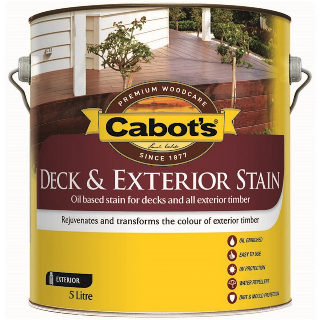 Deck & Exterior Stain Oil Based Cedar 5L 826W0142-5L Deck & Exterior Stain Oil Based Cedar 5L 826W0142-5L