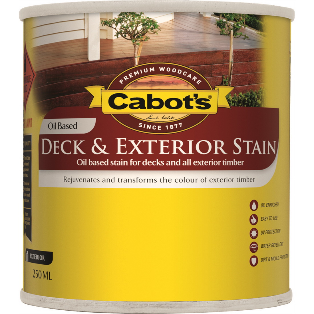 Deck & Exterior Stain Oil Based Cedar 250ml 826W0142-250ML Deck & Exterior Stain Oil Based Cedar 250ml 826W0142-250ML