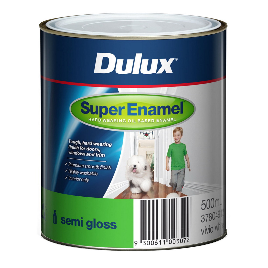 Super Enamel Semi Gloss Vivid White 500ml Super Enamel Semi Gloss Vivid White 500ml