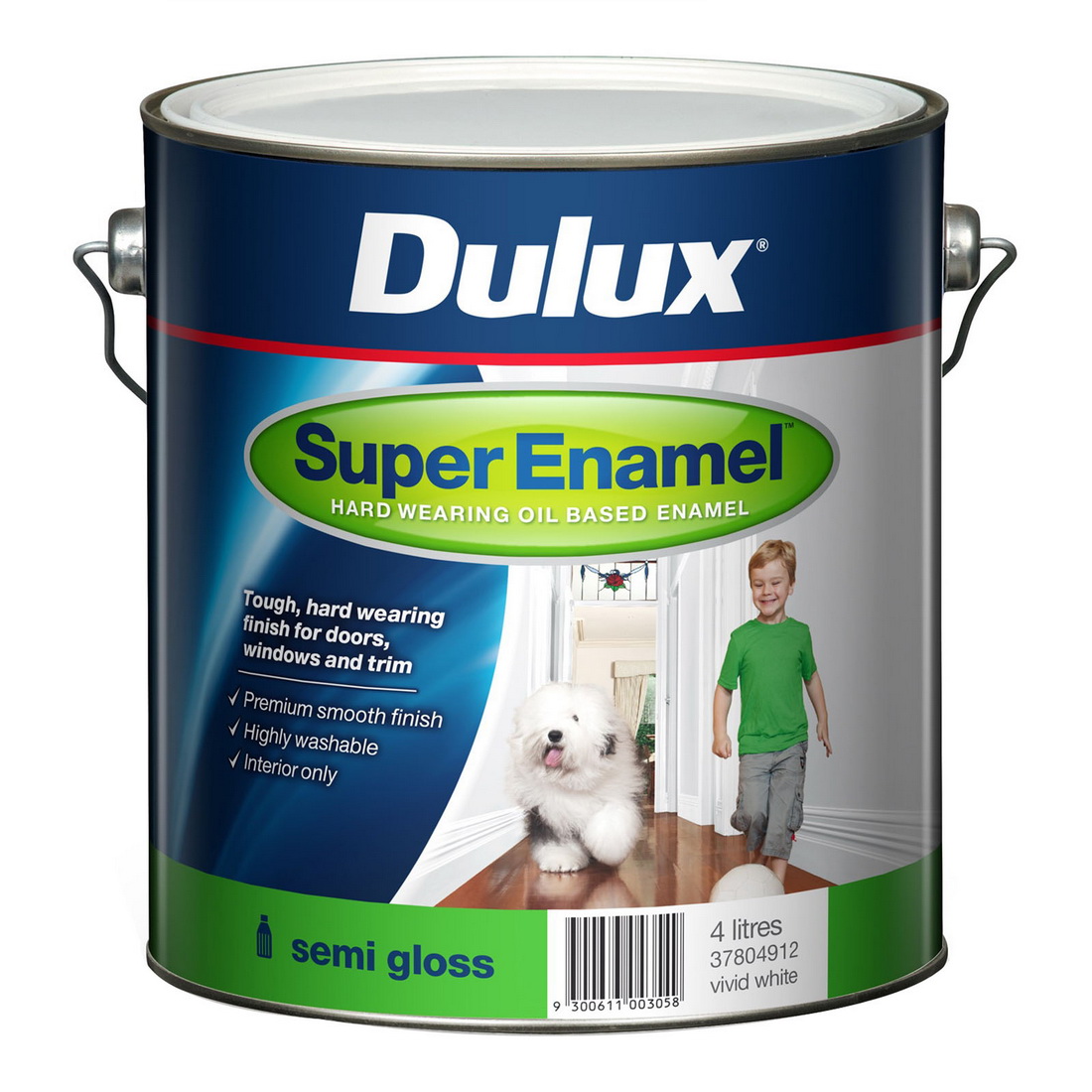 Super Enamel Semi Gloss Vivid White 4L Super Enamel Semi Gloss Vivid White 4L