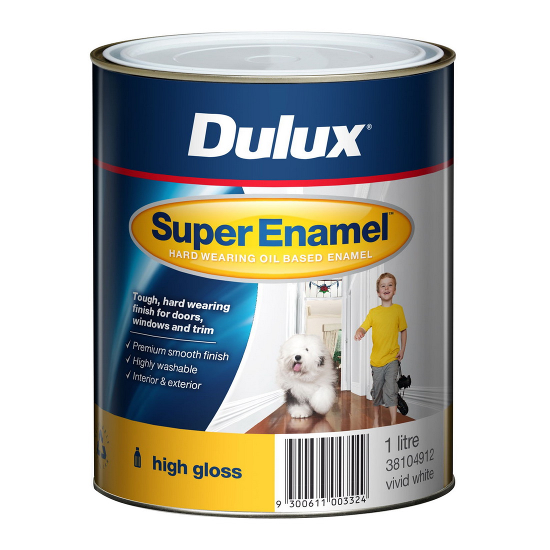 Super Enamel High Gloss Vivid White 1L Super Enamel High Gloss Vivid White 1L