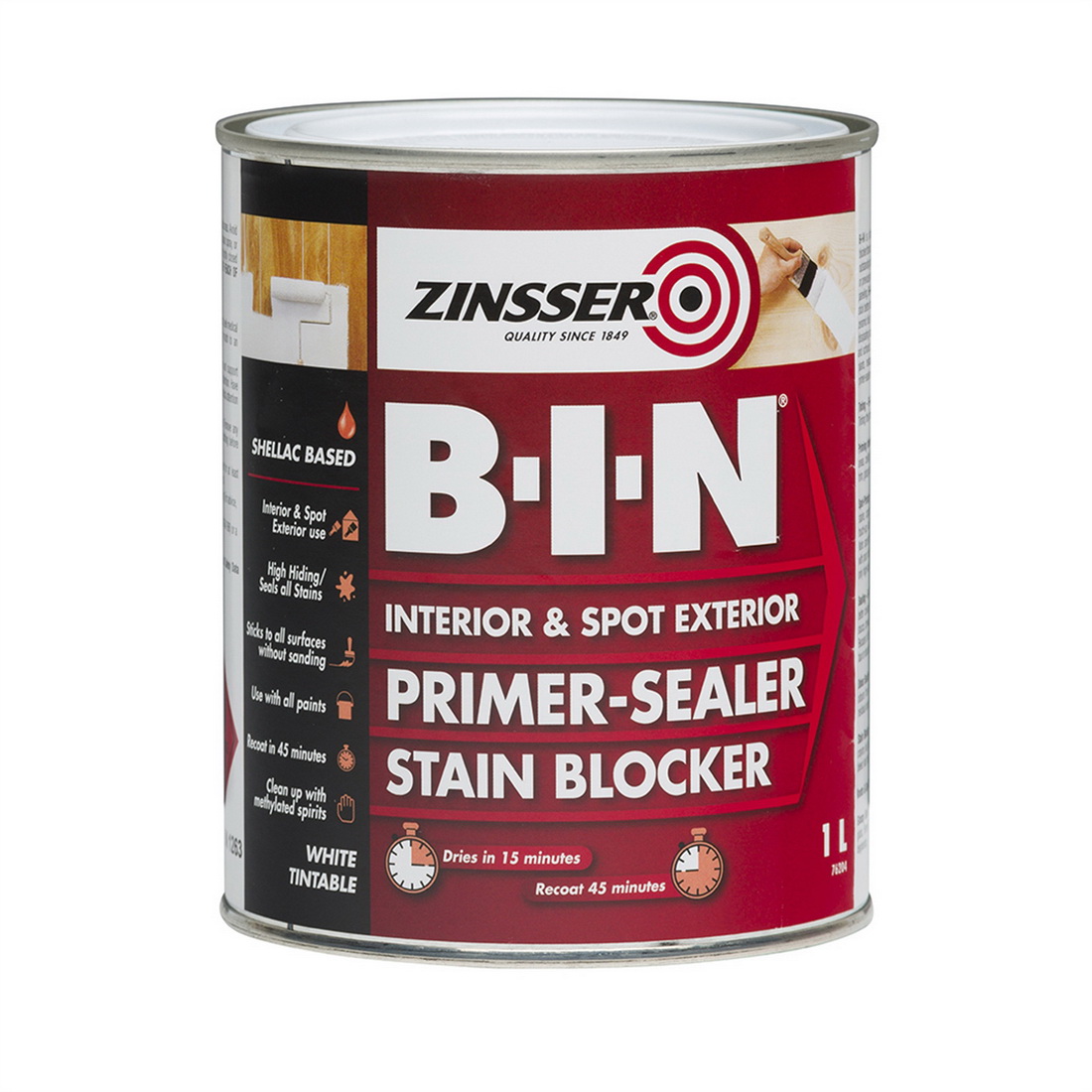 B-I-N 1L Primer Sealer White B-I-N 1L Primer Sealer White