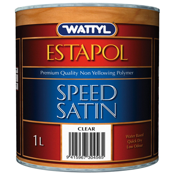 Estapol 1L Water Based Poly Interior Wood Paint Satin Clear Estapol 1L Water Based Poly Interior Wood Paint Satin Clear