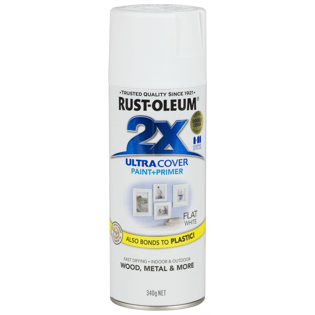 2X Ultra Cover 340g Spray Paint & Primer Flat White 2X Ultra Cover 340g Spray Paint & Primer Flat White