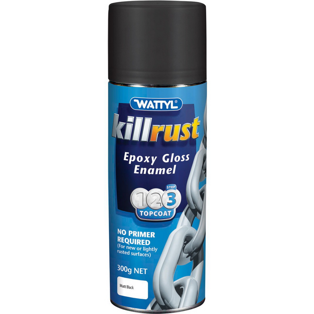 Killrust Aerosol Spray Paint Satin Black 300g CNA1048 Killrust Aerosol Spray Paint Satin Black 300g CNA1048