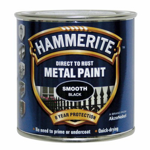 250ml Direct To Rust Smooth Metal Paint Black 250ml Direct To Rust Smooth Metal Paint Black