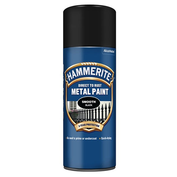 400ml Direct To Rust Smooth Metal Paint Black