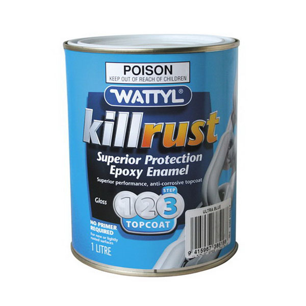 Killrust 1L Superior Protection Epoxy Enamel Paint Gloss White Killrust 1L Superior Protection Epoxy Enamel Paint Gloss White