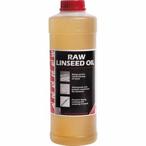 Andrew Raw Linseed Oil Light Brown 1L ALE0136 Andrew Raw Linseed Oil Light Brown 1L ALE0136