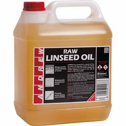 4L Andrew Raw Linseed Oil Yellow/Amber 4L Andrew Raw Linseed Oil Yellow/Amber