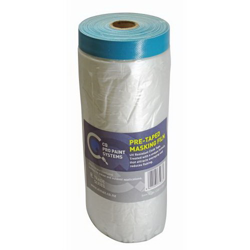 CQ 15m x 360cm Pre-Taped Masking Film Cloth CQ 15m x 360cm Pre-Taped Masking Film Cloth