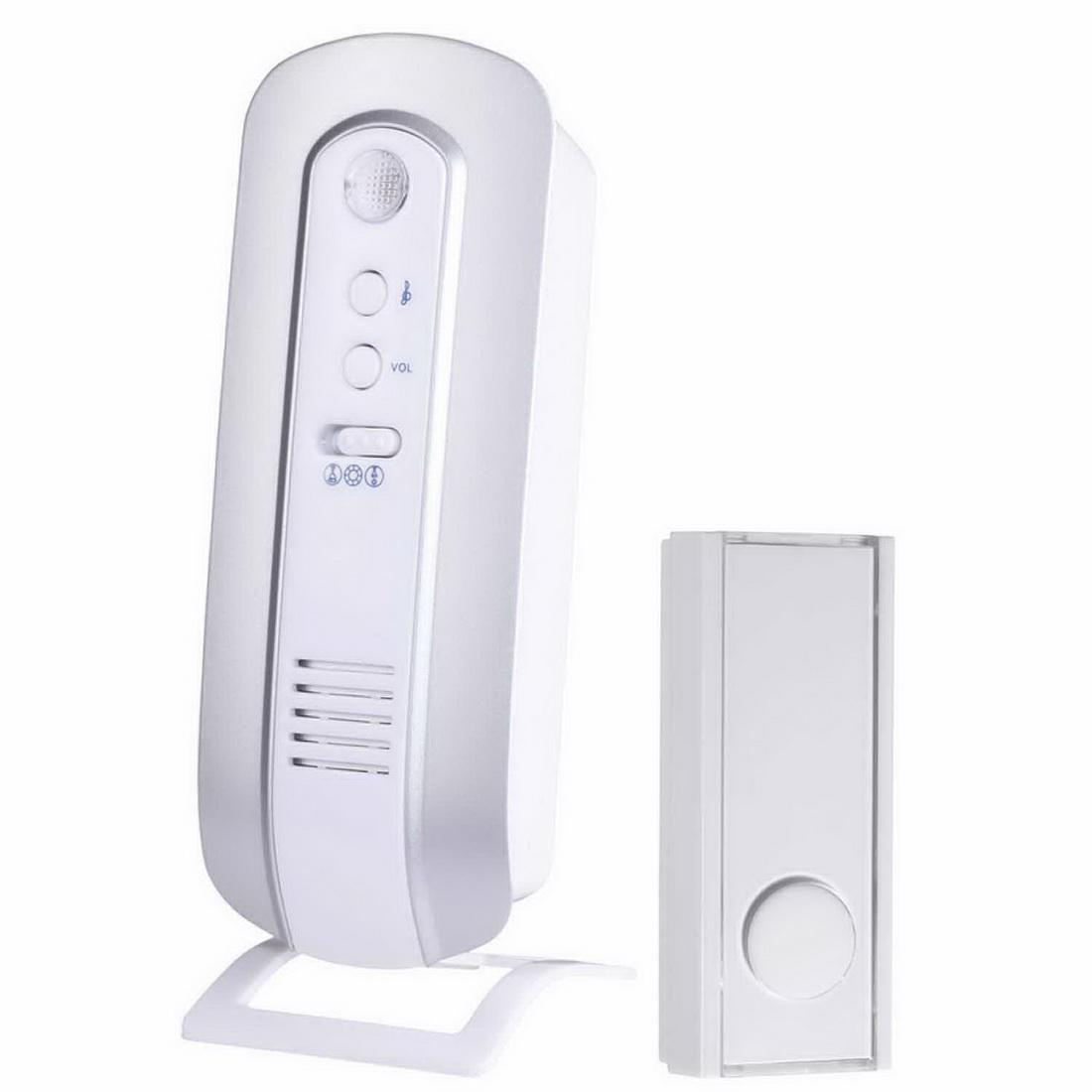 Decor Portable Wireless Digital Door Chime Strobe White | Door Chimes ...