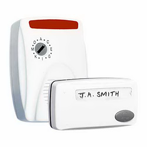 Visichime Chime and Door Press Kit Wireless IP65 White CHM0100 Visichime Chime and Door Press Kit Wireless IP65 White CHM0100