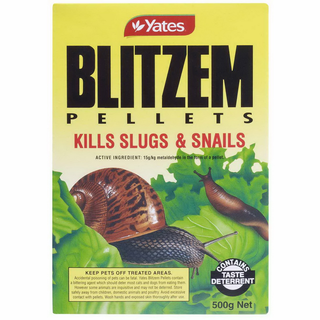 Yates Blitzem Snail & Slug Pellet 500 g Pale Green 51546 Yates Blitzem Snail & Slug Pellet 500 g Pale Green 51546