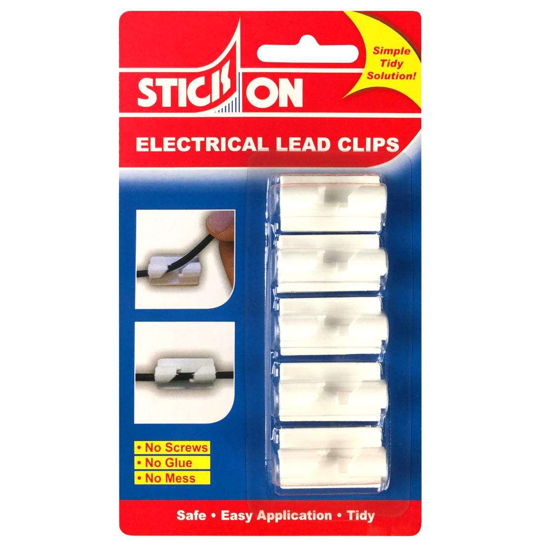 Electrical Lead Clips Large White 5 Pack Electrical Lead Clips Large White 5 Pack