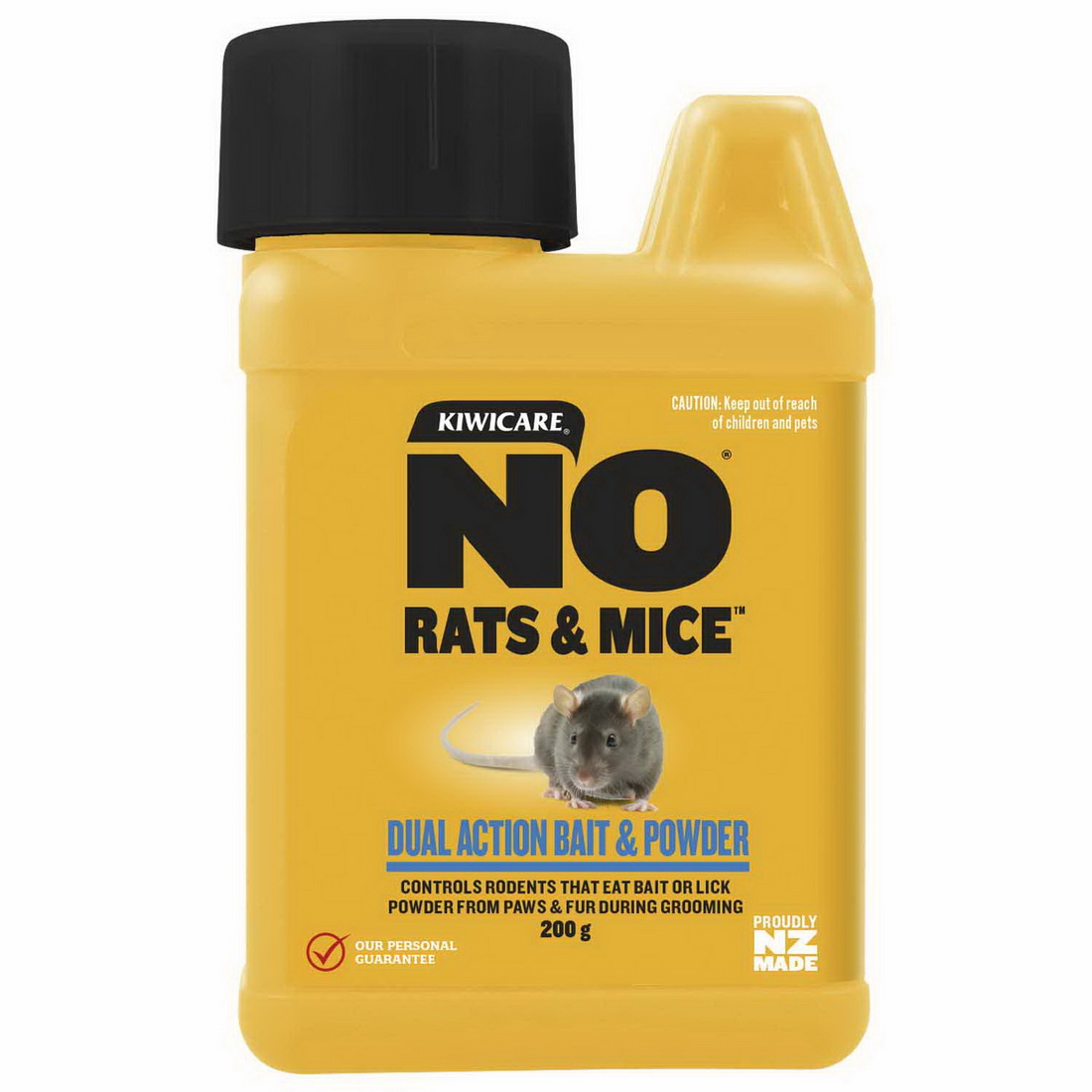 NO Rats & Mice Dual Action Bait & Powder 200g PlaceMakers NZ