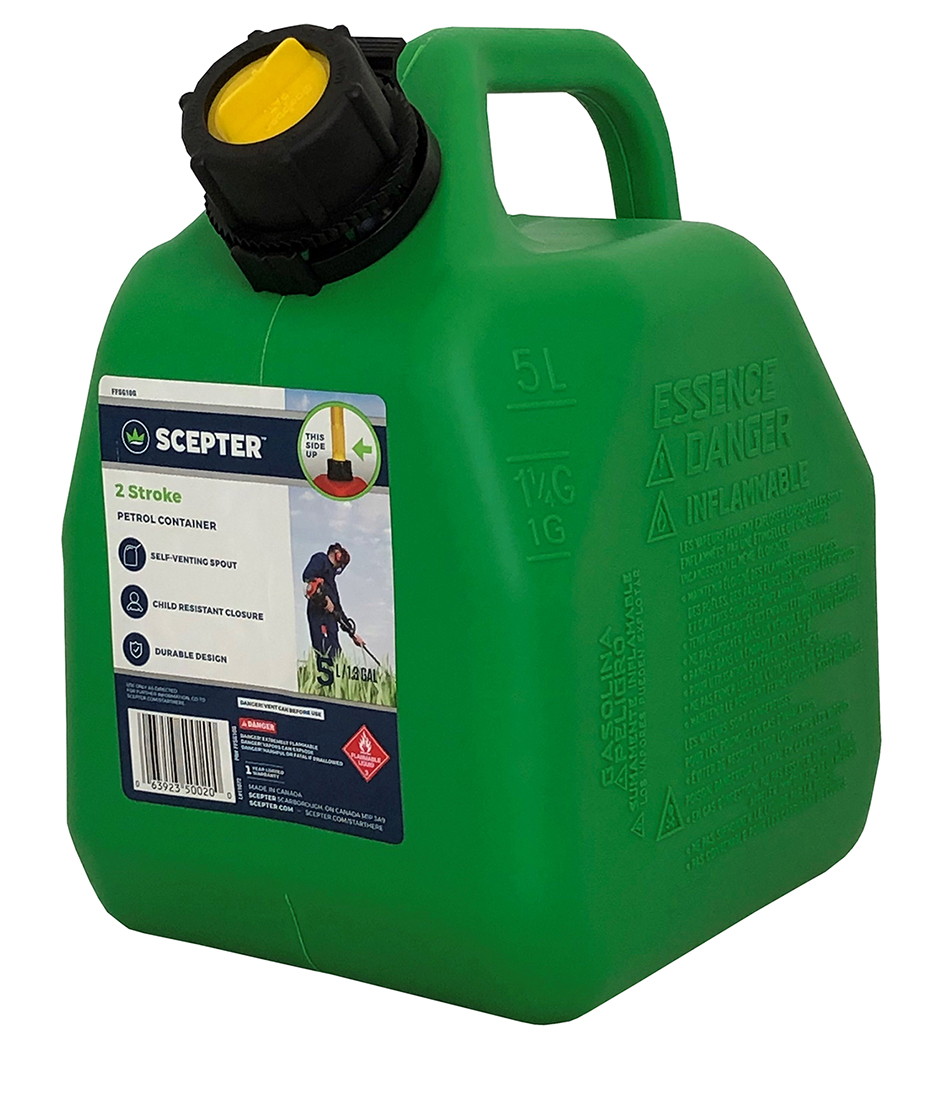 Two-Stroke Manually Vented Fuel Can 5L Polyethylene SC08958 Two-Stroke Manually Vented Fuel Can 5L Polyethylene SC08958