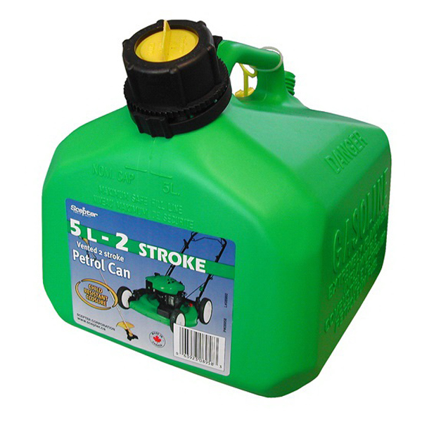 Two-Stroke Manually Vented Fuel Can 5L Polyethylene SC08958 Two-Stroke Manually Vented Fuel Can 5L Polyethylene SC08958