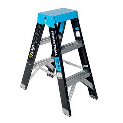 Trade Series Fibreglass 3 Step 0.9m Doublesided Ladder 150kg Trade Series Fibreglass 3 Step 0.9m Doublesided Ladder 150kg