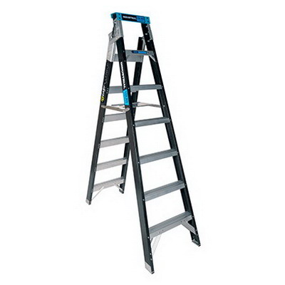Trade Series Dual Purpose Fibreglass Ladder 7 Step 2.1-3.9m 150kg Trade Series Dual Purpose Fibreglass Ladder 7 Step 2.1-3.9m 150kg