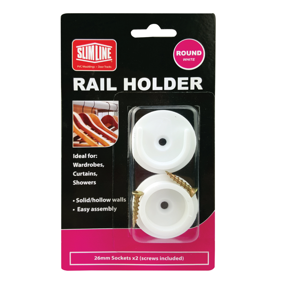Rail Holder White 26mm Rail Holder White 26mm