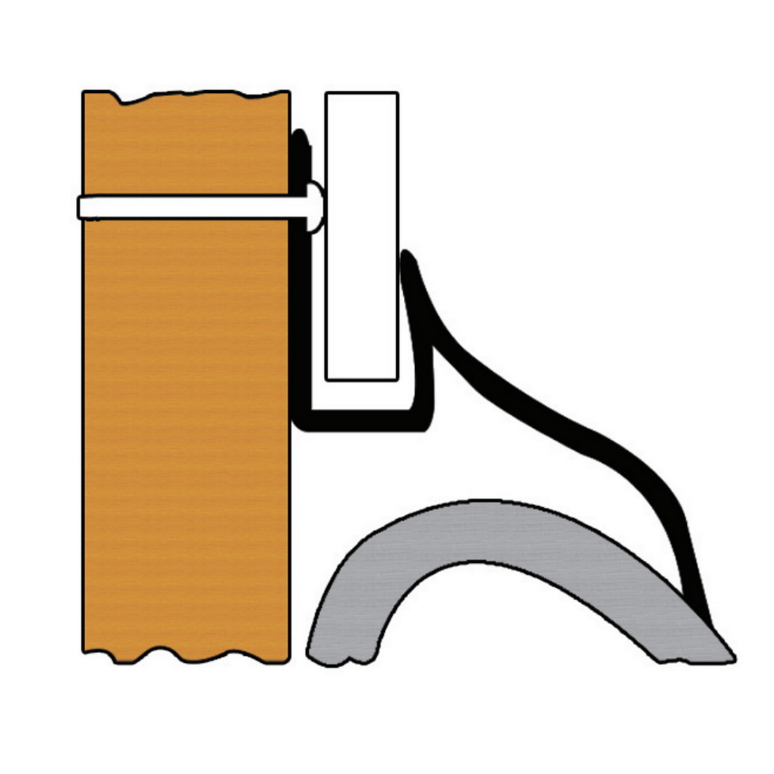 Holdfast Slimline 1 Piece PVC Bath Flash 4.7 x 2475mm Frost 64106260 Holdfast Slimline 1 Piece PVC Bath Flash 4.7 x 2475mm Frost 64106260