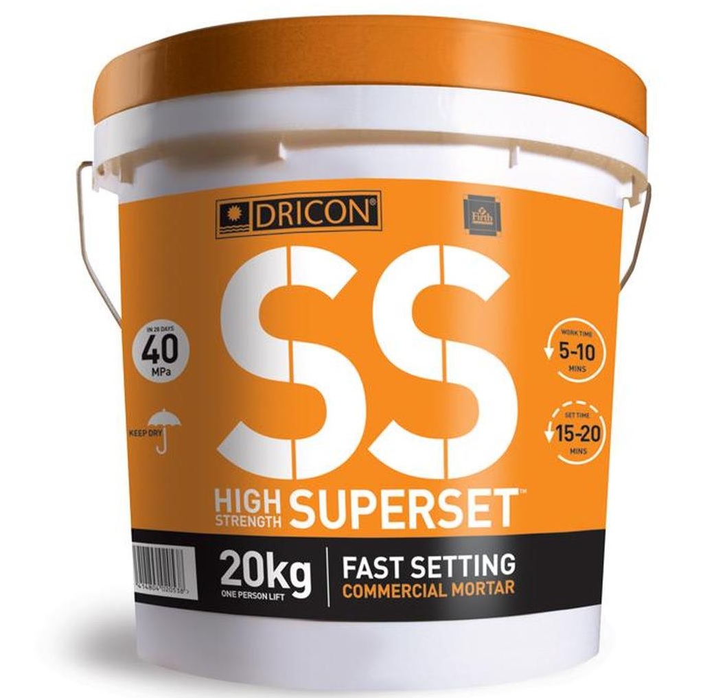 Superset Mortar 20kg Pail SUPERSETM20P Superset Mortar 20kg Pail SUPERSETM20P