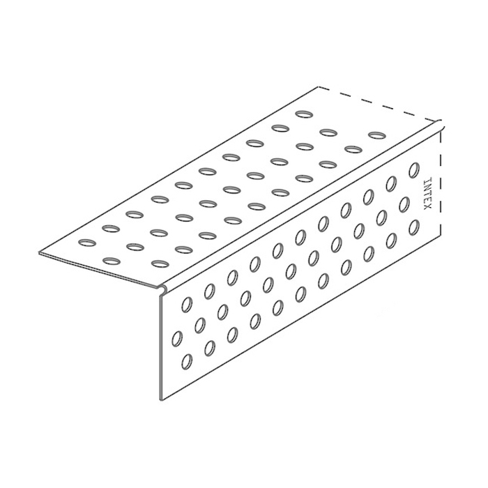 PlasterX 32 x 2400mm Perforated Low Profile 90deg External PVC Trim PlasterX 32 x 2400mm Perforated Low Profile 90deg External PVC Trim