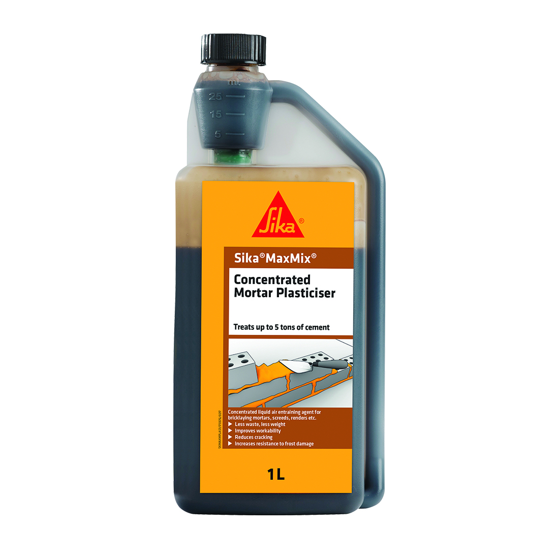 Maxmix 1L Concentrated Mortar Plasticizer Brown Maxmix 1L Concentrated Mortar Plasticizer Brown