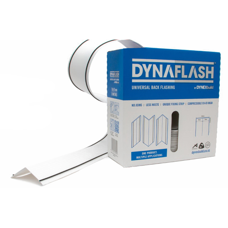 DynaFlash 75x75mmx25m Universal Back Flashing White DynaFlash 75x75mmx25m Universal Back Flashing White