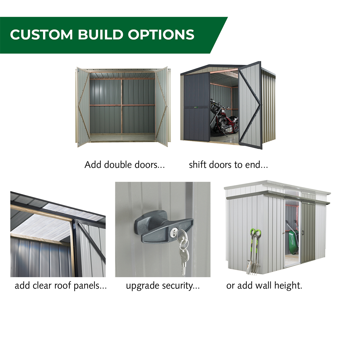 Fort Colour Kitset Garden Shed 2.31 x 1.69 x 1.975m TUF600/C