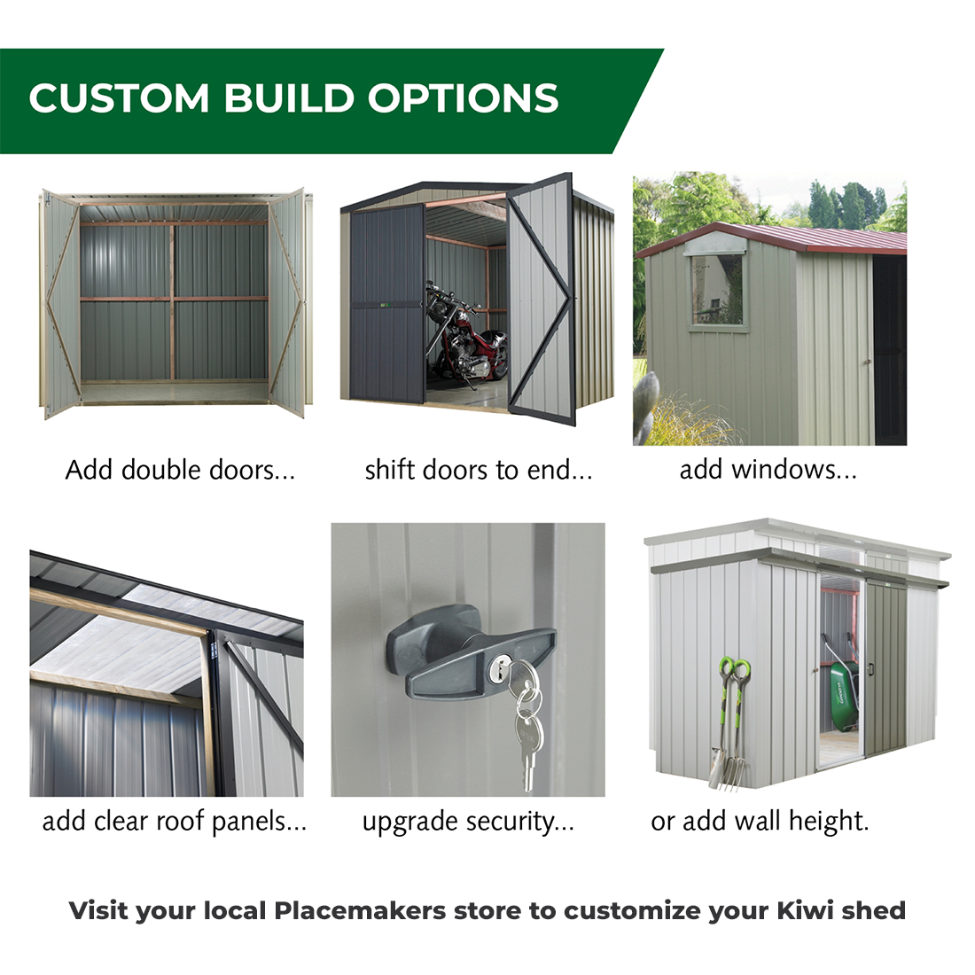 Kiwi Colour Kitset Garden Shed 3.38 x 2.545 x 2.11m