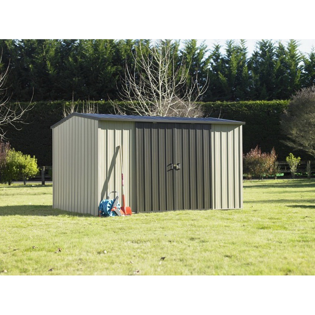 Kiwi Colour Kitset Garden Shed 3.38 x 2.545 x 2.11m Kitset Metal