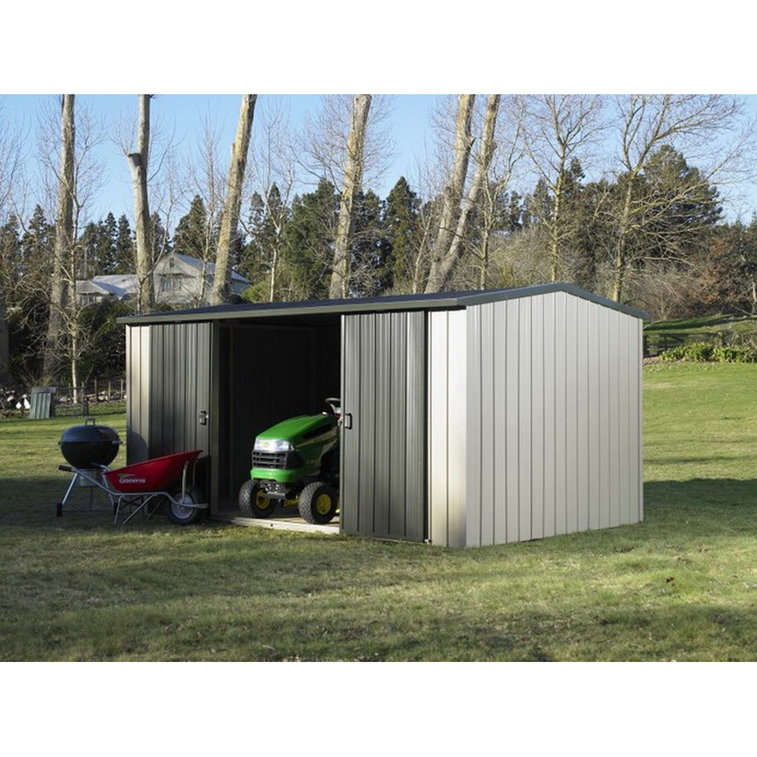 Kiwi Kitset Garden Shed 4.21 x 2.545 x 2.11 m Zinc KMK4AZ Kitset