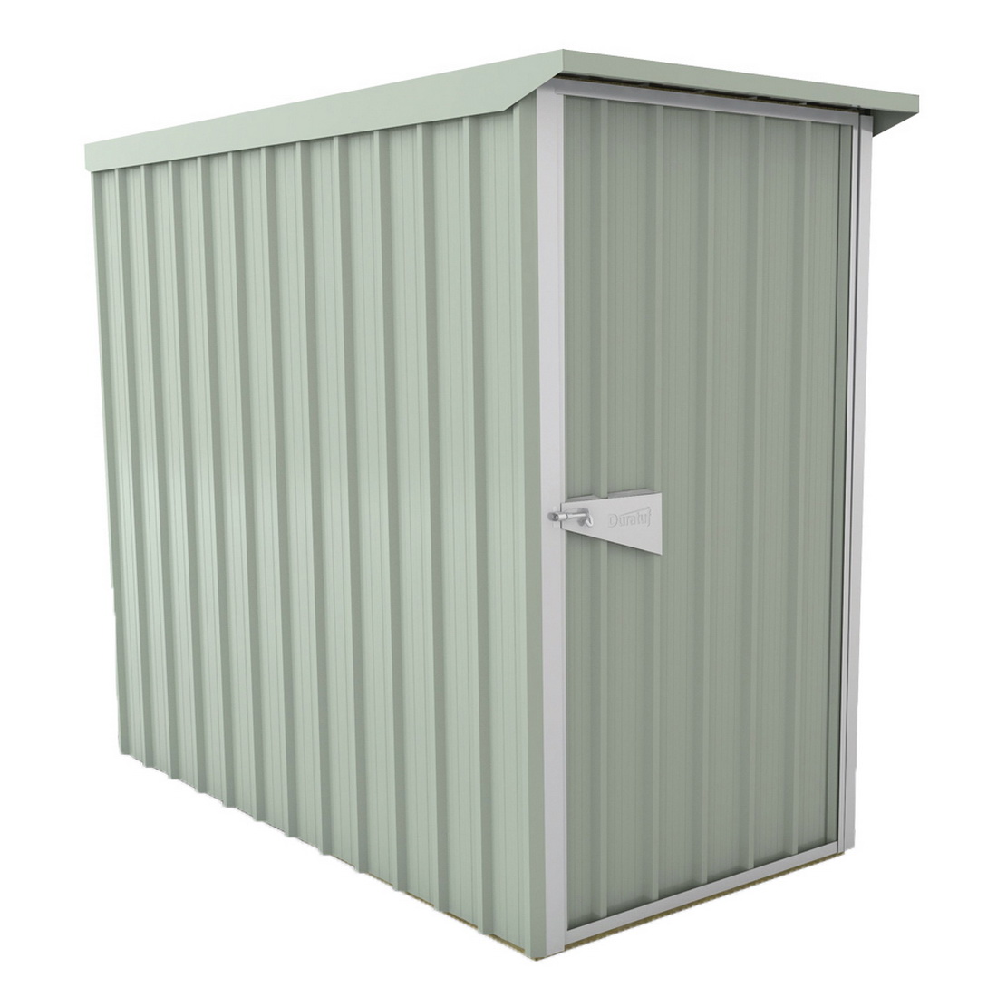 narrow kitset garden shed 1.02 x 2.02m mist green kitset