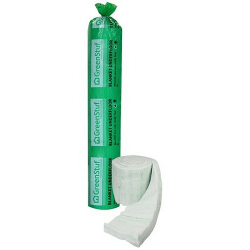 GreenStuf R1.5 Underfloor Blanket 100 mm x 600 mm x 8340 mm 20 sq-m/Bale White PUFA1560 GreenStuf R1.5 Underfloor Blanket 100 mm x 600 mm x 8340 mm 20 sq-m/Bale White PUFA1560