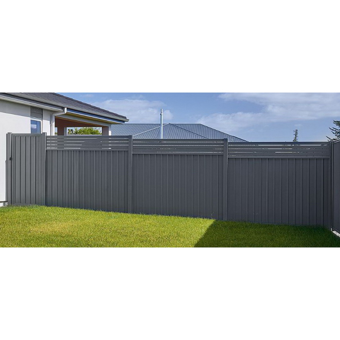 Frontier 1.8 Fence Panel 1800 x 2300mm Gull Grey Frontier 1.8 Fence Panel 1800 x 2300mm Gull Grey