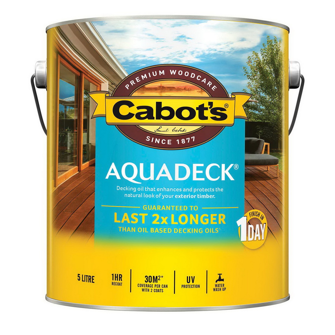 5L Aquadeck Decking Oil Matt Burnt Walnut 5L Aquadeck Decking Oil Matt Burnt Walnut