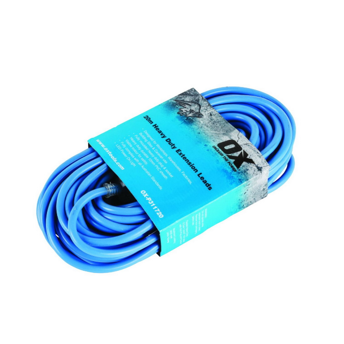 Extension Lead 30m 15AMP W Power-On LED OX-P311720 Extension Lead 30m 15AMP W Power-On LED OX-P311720