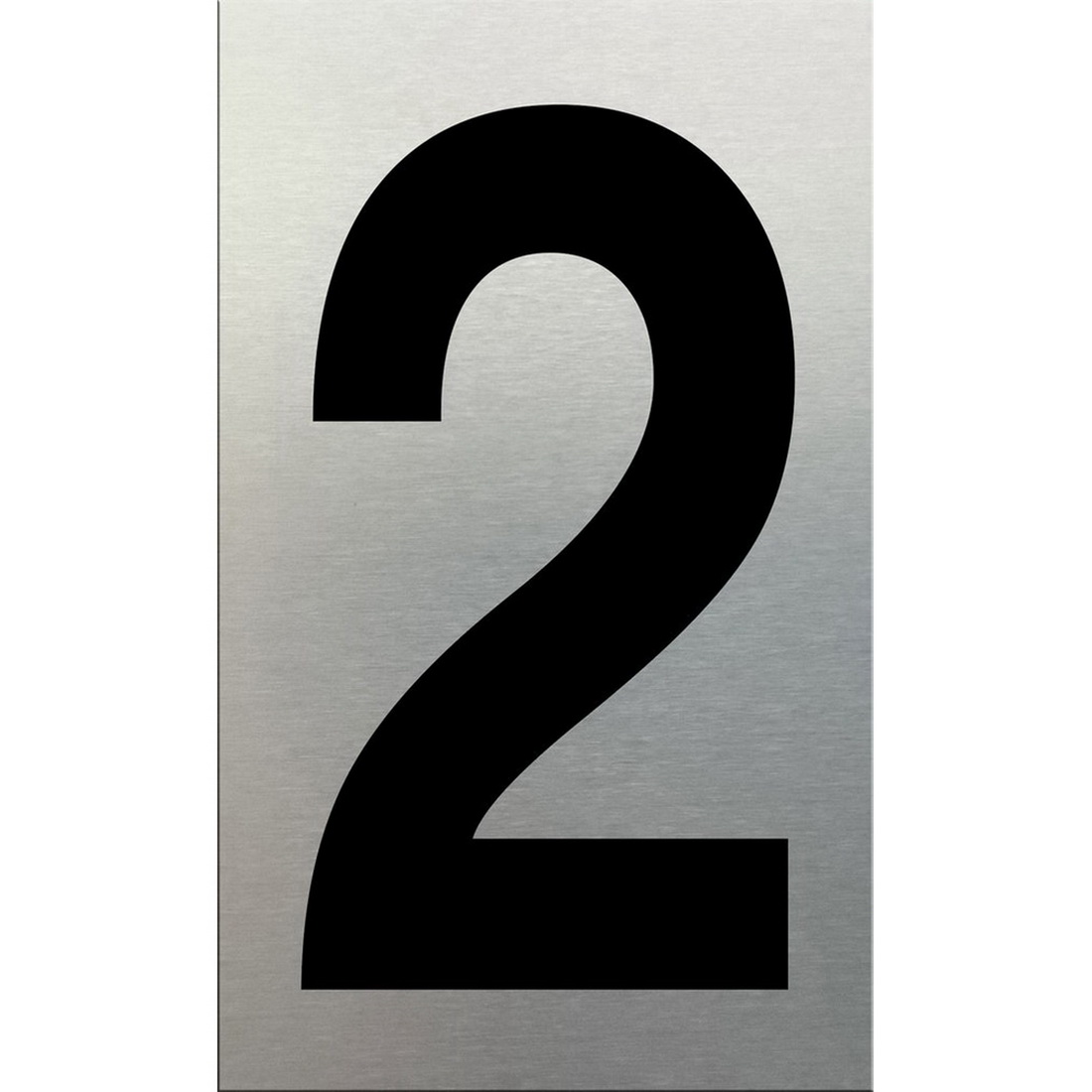 Self-Adhesive Aluminium Number 2 75mm Self-Adhesive Aluminium Number 2 75mm