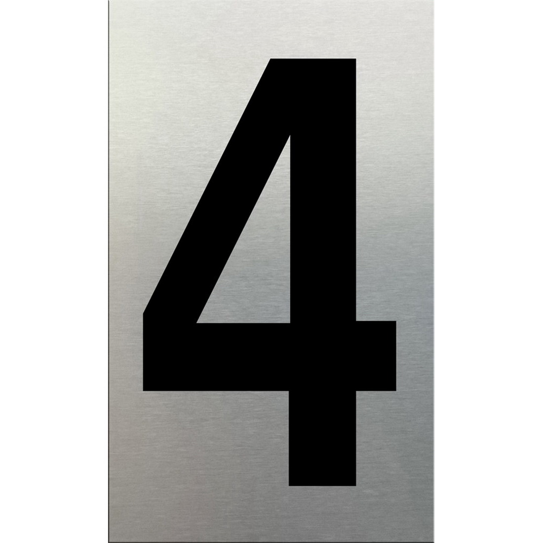 Self-Adhesive Aluminum Number 4 50mm Self-Adhesive Aluminum Number 4 50mm