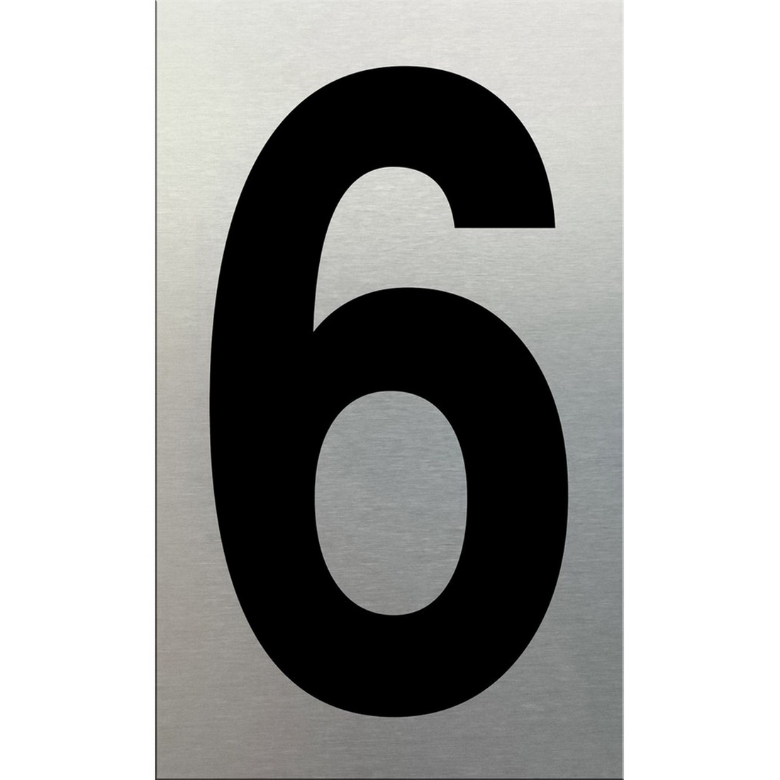 Self-Adhesive Aluminum Number 6 50mm Self-Adhesive Aluminum Number 6 50mm