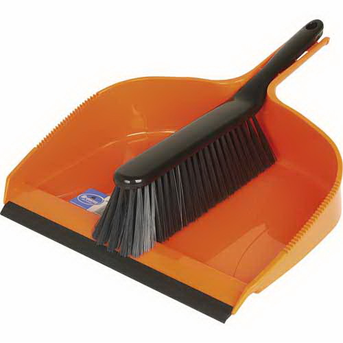 Maxi Large Dust Pan Set Orange/Black AD037 Maxi Large Dust Pan Set Orange/Black AD037