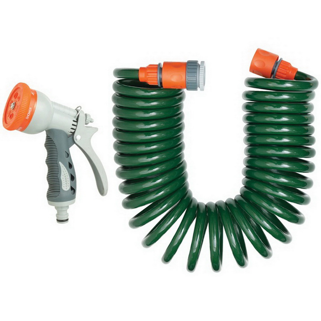 Tap Ready Fitted Spiral Hose and spray Gun 8mm Diameter x 15m Tap Ready Fitted Spiral Hose and spray Gun 8mm Diameter x 15m