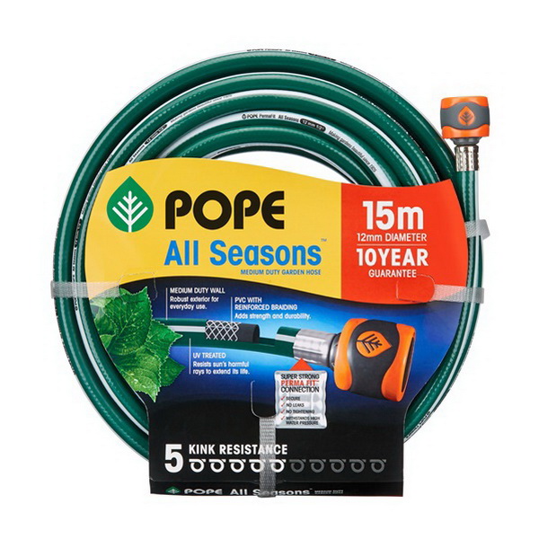 All Seasons Tap Ready Fitted Garden Hose 12mm x 15m All Seasons Tap Ready Fitted Garden Hose 12mm x 15m